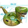 Image 2 : Lot of Inflatable Dinosaur Snow Tubes w/ Handles - 2PCS in box - Large 64inch size!