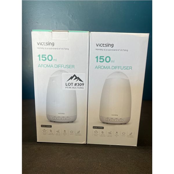 Lot of 2 Victsing 150mL Aroma Diffusers