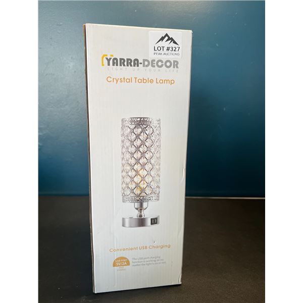 Lot of 1 Yarra Decor Crystal Table Lamp