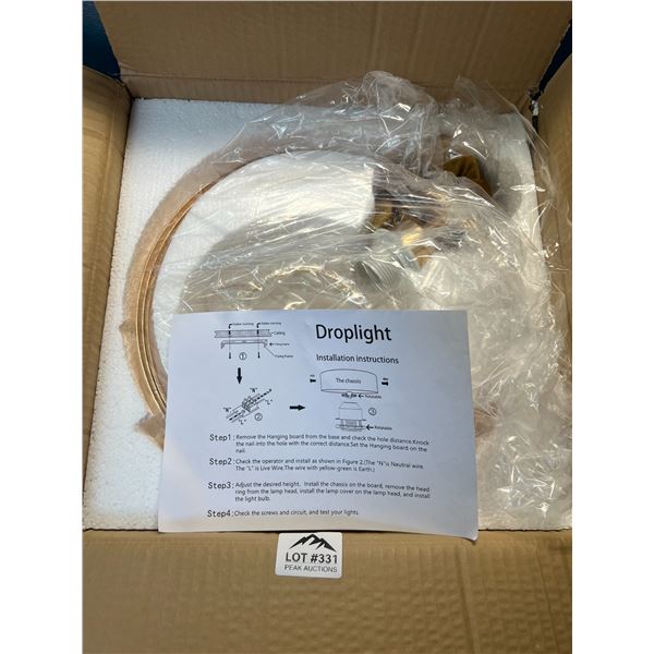 Lot of 1 Metal Pendant DropLight