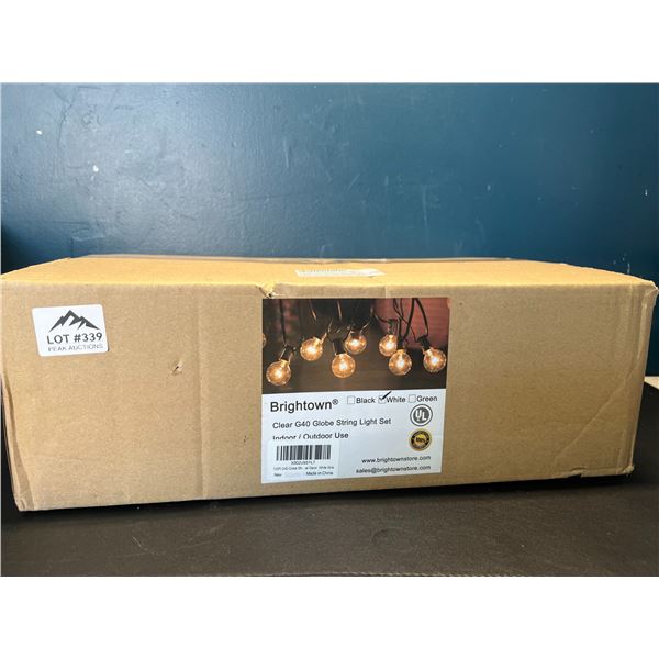 Lot of 1 100FT Clear White Globe String Light Set