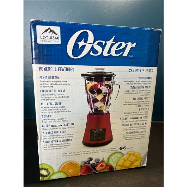 Lot of 1 Oster Simple Blend 700 Watts - Kitchen Blender - Red - BRAND NEW SEALED!