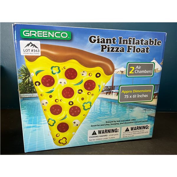 Lot of 1 Giant Inflatable Pizza Pool Float - 75 x 61 inches!