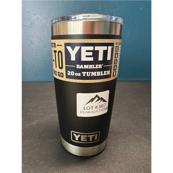 Lot of 1 YETI Rambler 20oz Tumbler - Black