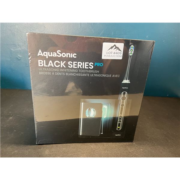 Lot of 1 Aquasonic Black Series PRO – Ultra Whitening Power Toothbrush w/ UV Sanitizing Base