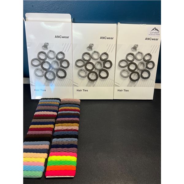 Lot of 3 Boxes of Multi-Colour Hair Ties