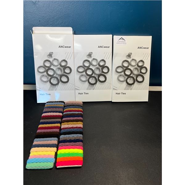 Lot of 3 Boxes of Multi-Colour Hair Ties