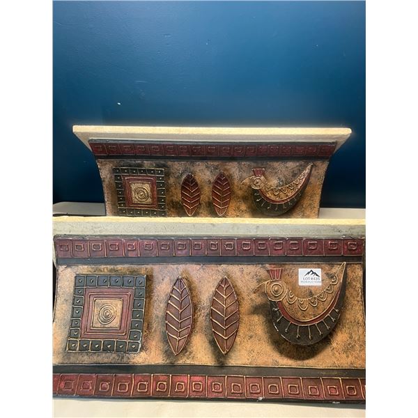 Lot of 2 Country Style Kitchen Shelves - Used