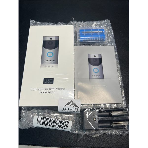 Lot of 1 B30 Low Power WiFi Video Doorbell - BRAND NEW SEALED!