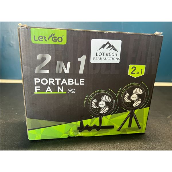 Lot of 1 2-in-1 Portable Fan