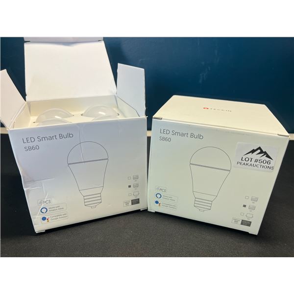 Lot of 2 Boxes of Teckin LED Smart Lightbulbs - 4pcs per box/8 total