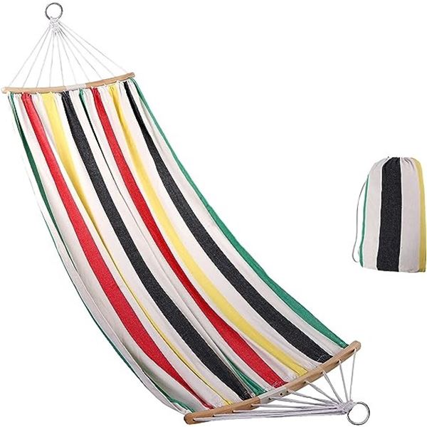 Lot of 1 Colorful Striped Double Hammock