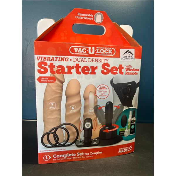 Lot of 1 Doc Johnson Vibrating Dual Density Starter Complete Sex Toy Set for Couples
