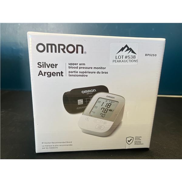 Lot of 1 OMRON Silver Upper Arm Blood Pressure Monitor