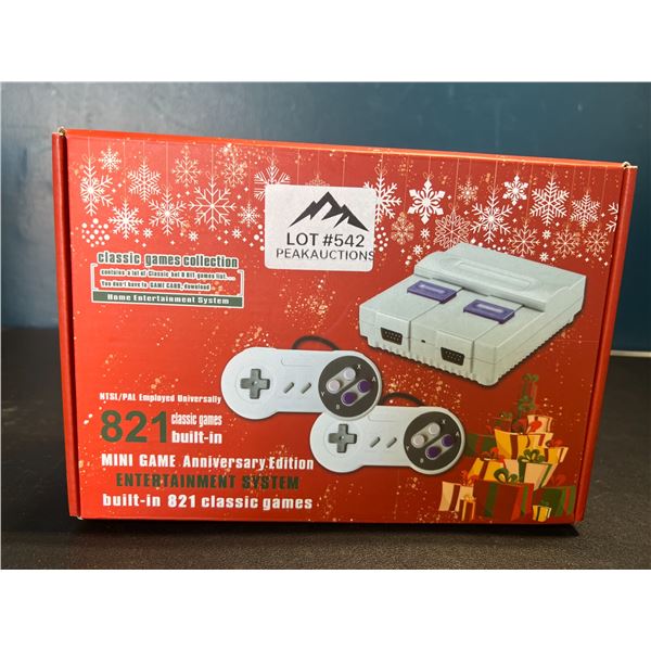 Lot of 1 Mini Game Anniversary Edition Entertainment System  - 821 Retro/Classic Games Built-In