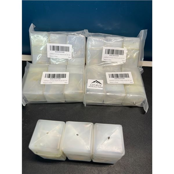 Lot of 4 Multi-Packs of 1/4inch Shank Router Bits