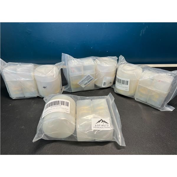 Lot of 4 Multi-Packs of 1/2inch Shank Router Bits