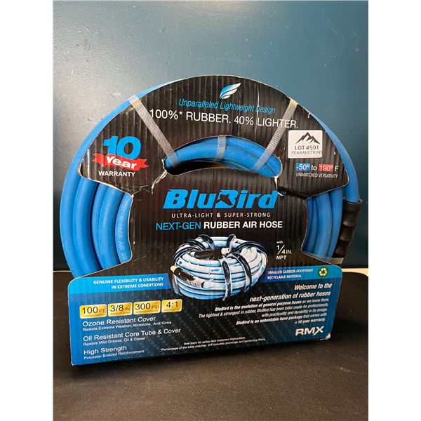 Lot of 1 BluBird Ultra-Light Super Strong 100FT Rubber Air Hose
