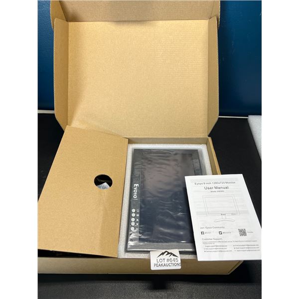 Lot of 1 Eyoyo 8-inch 1280x720 Portable Monitor