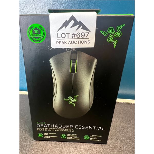 Lot of 1 Razer Deathadder Essenntial Wired Mouse