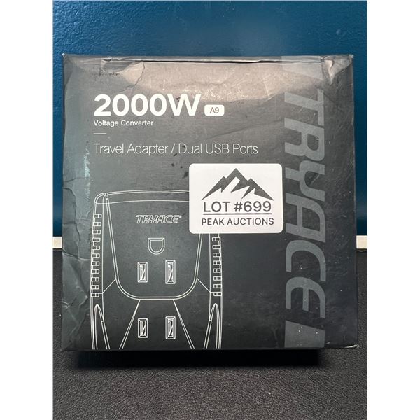 Lot of 1 2000W Dual USB Travel Adapter