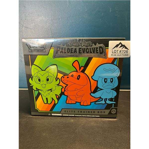 Lot of 1 Authentic Pokemon Scarlet and Violet Paldea Evolved Elite Trainer Box - BRAND NEW SEALED!