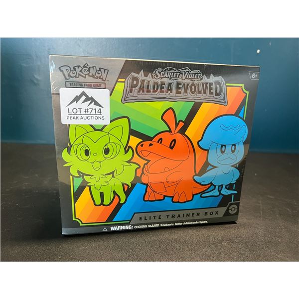 Lot of 1 Authentic Pokemon Scarlet and Violet Paldea Evolved Elite Trainer Box - BRAND NEW SEALED!