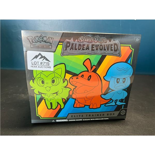 Lot of 1 Authentic Pokemon Scarlet and Violet Paldea Evolved Elite Trainer Box - BRAND NEW SEALED!