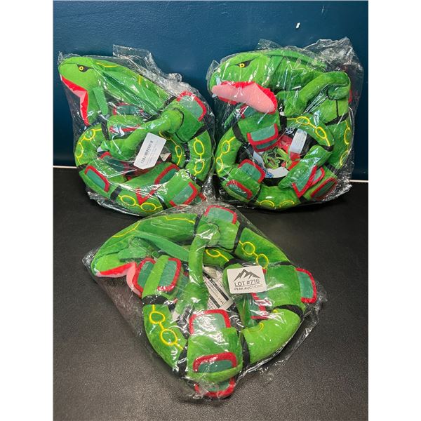 Lot of 3 Pokemon Rayquaza Plushies