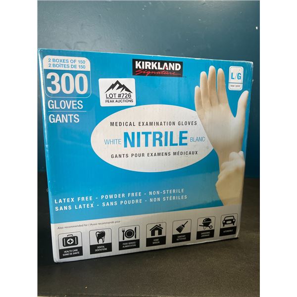 Lot of 1 Box of Kirkland Nitrile Gloves - 300 PCS - Latex Free