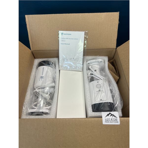 Lot of Heimvision Outdoor WiFi Security Cameras - 2pack