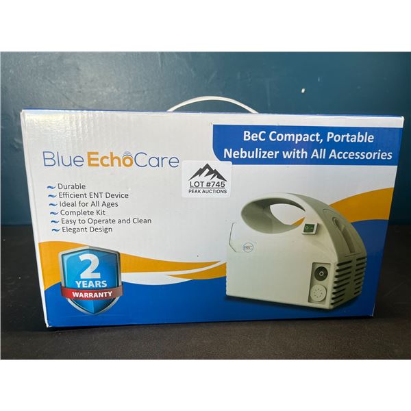 Lot of 1 Blue EchoCare Portable Nebulizer Machine for Asthmatics