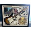 Image 1 : Lot of 1 The Beatles Collectible 1 of 1 Etched Signature Guitar Framed Multi-Instrument Display