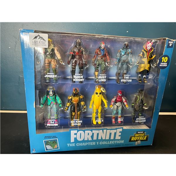 Lot of 1 Fortnite The Chapter 1 Collection 11PC Toy Figure Set