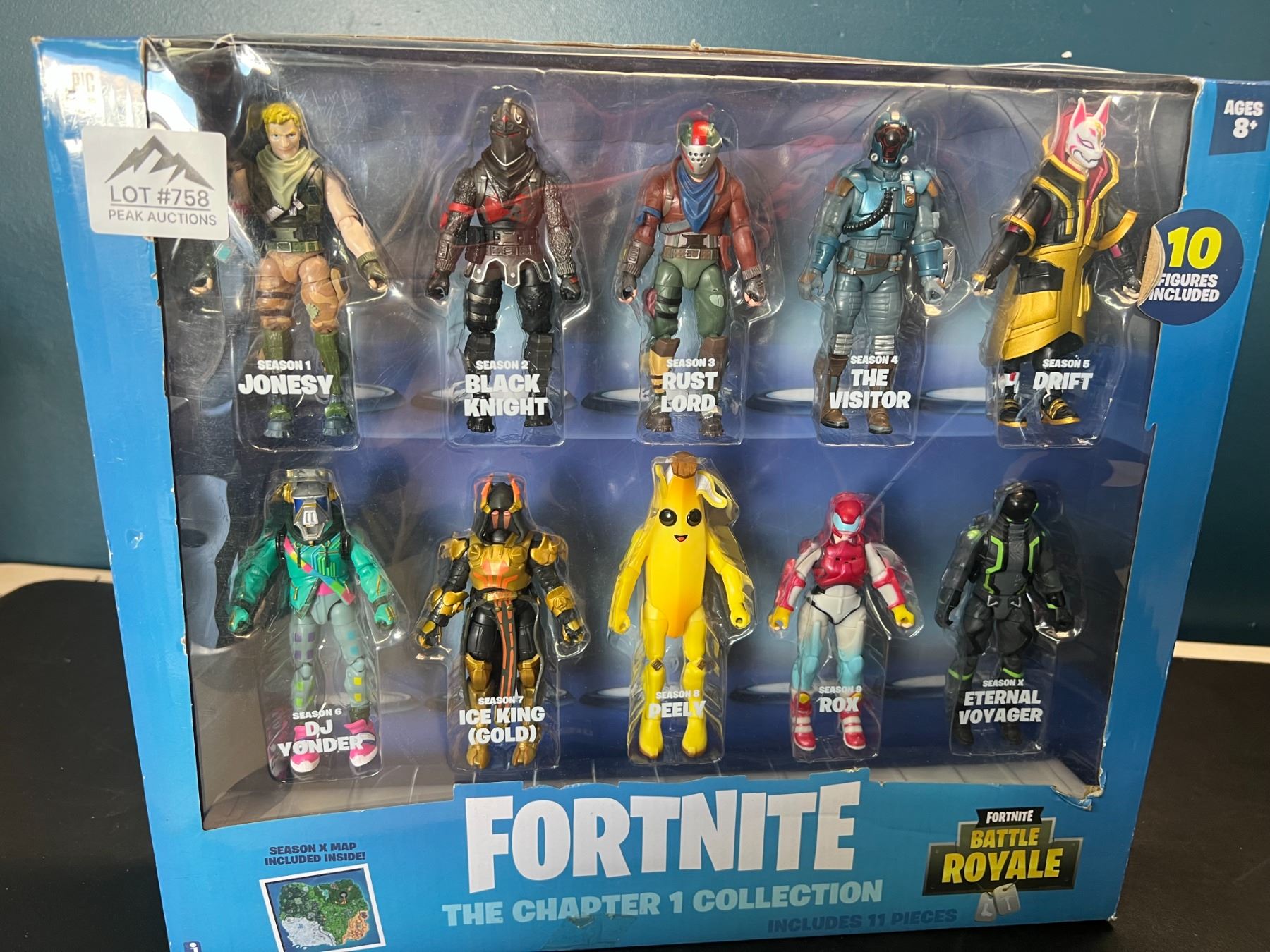 Lot of 1 Fortnite The Chapter 1 Collection 11PC Toy Figure Set