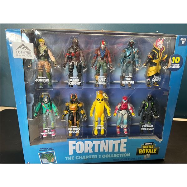 Lot of 1 Fortnite The Chapter 1 Collection 11PC Toy Figure Set