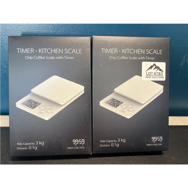 Lot of 2 Kitchen Scales w/ Timers
