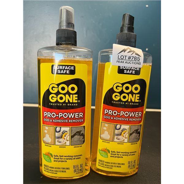 Lot of 2 Bottles of Goo-Gone Pro-Power Goo & Adhesive Remover - 473ml bottles