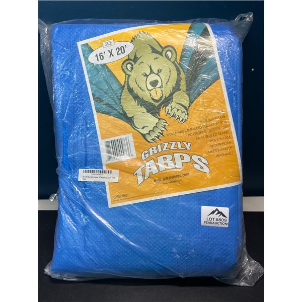Lot of 1 Large Grizzly Tarp - 16ft x 20ft
