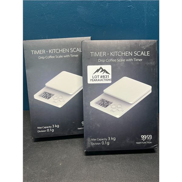 Lot of 2 Kitchen Scales w/ Timers
