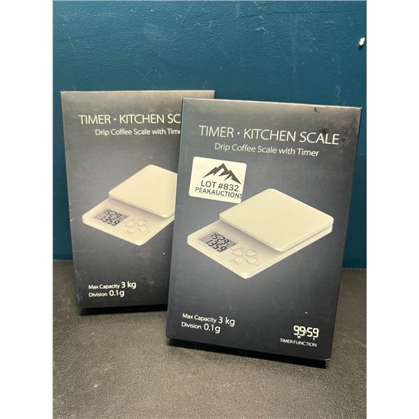 Lot of 2 Kitchen Scales w/ Timers