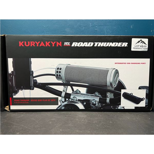 Lot of 1 Kuryakyn 2719 MTW Road Thunder Motorcycle 300W Handlebar Mount Sound Bar - BRAND NEW!!!