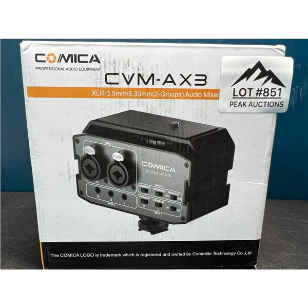 Lot of 1 Comica Audio CVM-AX3 Dual-Channel Audio Mixer for DSLR Cameras
