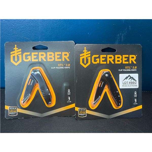 Lot of 2 Gerber STL 2.0 Clip Folding Knives