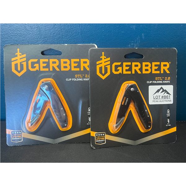 Lot of 2 Gerber STL 2.0 Clip Folding Knives