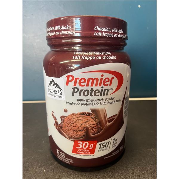 Lot of 1 Tub of Premier Protein Whey Powder - Chocolate Milkshake - 697g