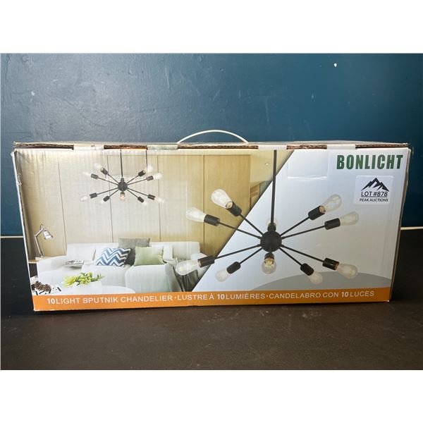 Lot of 1 Sputnik 10-Light Chandelier - Brushed Nickel
