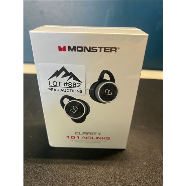 Lot of 1 Monster Clarity 101 Airlinks Wireless Bluetooth Earphones - Brand New Sealed!