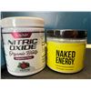Image 2 : Lot of 3 Tubs of Assorted Pre-Workout Powders/Dietary Supplements