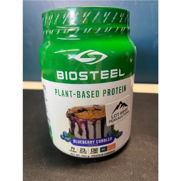 Lot of 1 Tub of Biosteel Plant Based Protein Powder - Blueberry Cobbler - 462g